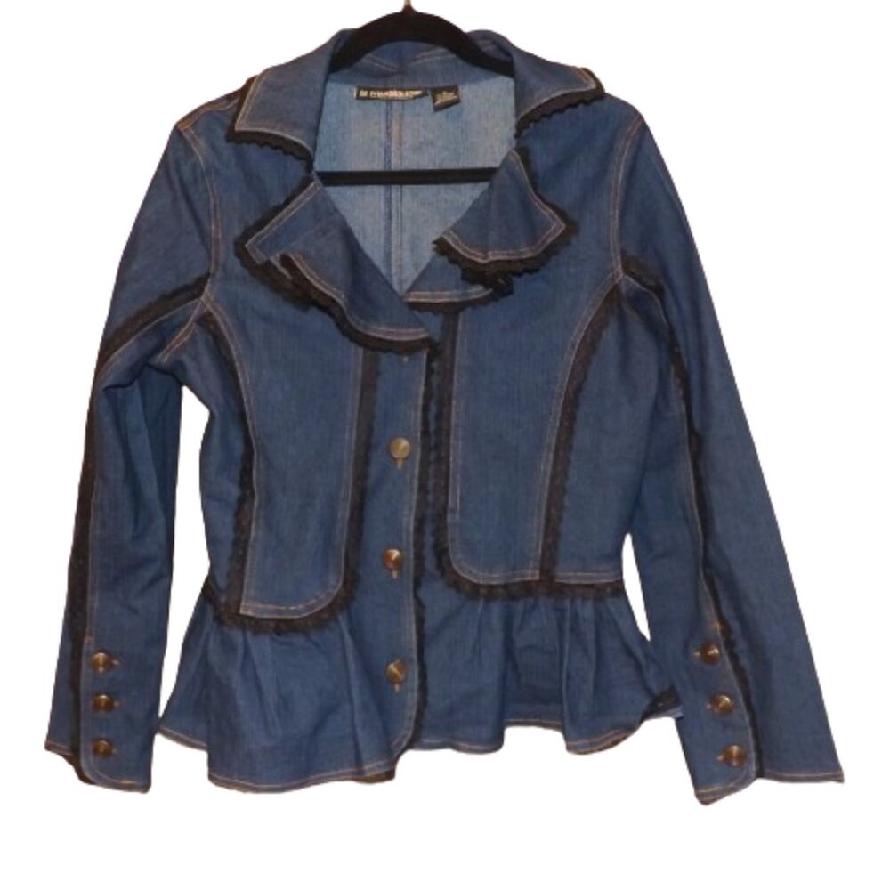 Steampunk Lolita Fashion J-fashion designer 80s punk goth jean jacket blazer